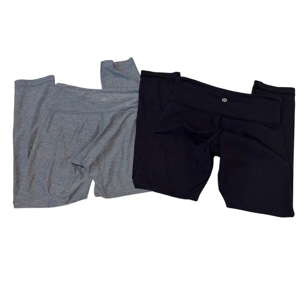 Lot of 2 Vintage Lululemon Wunder Under Crop Leggings Size 4 Bundle